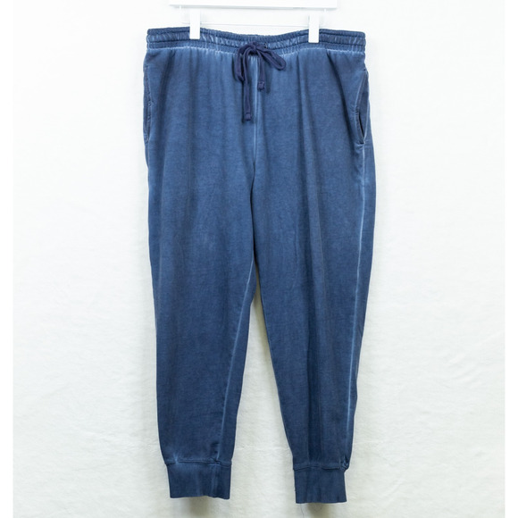 SUN & STONE Drawstring Jogger Sweat Pants Indigo Mineral Wash Mens Sz XL - Picture 1 of 9